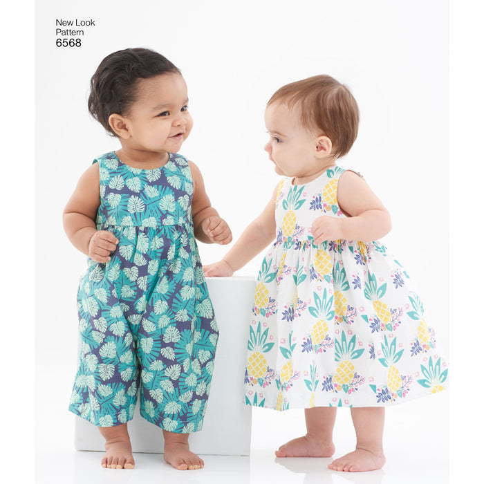 NL6568 Pattern for Babies' Dress and Romper from Jaycotts Sewing Supplies