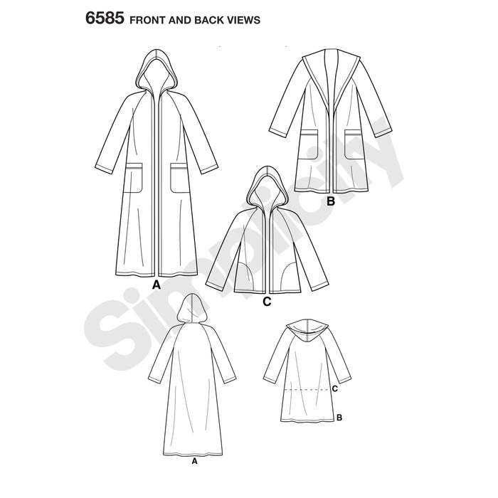 NL6585 Misses' Coat with Hood sewing pattern from Jaycotts Sewing Supplies