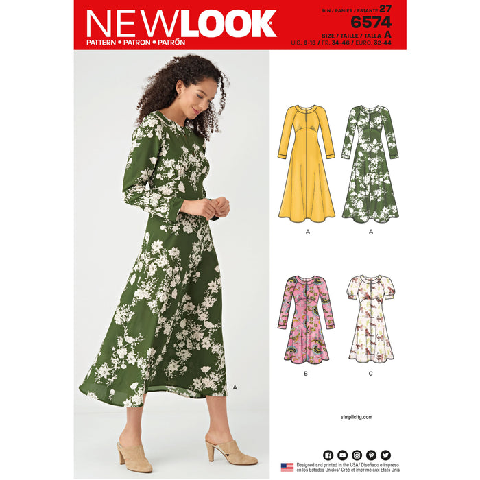 NL6574 Misses' Dresses sewing pattern from Jaycotts Sewing Supplies