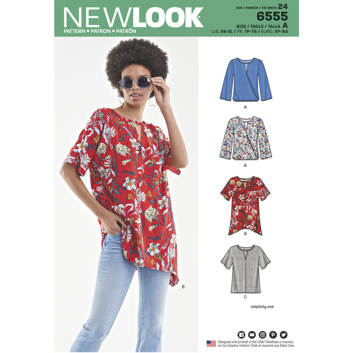 NL6555 Women's Keyhole Shirt Pattern from Jaycotts Sewing Supplies