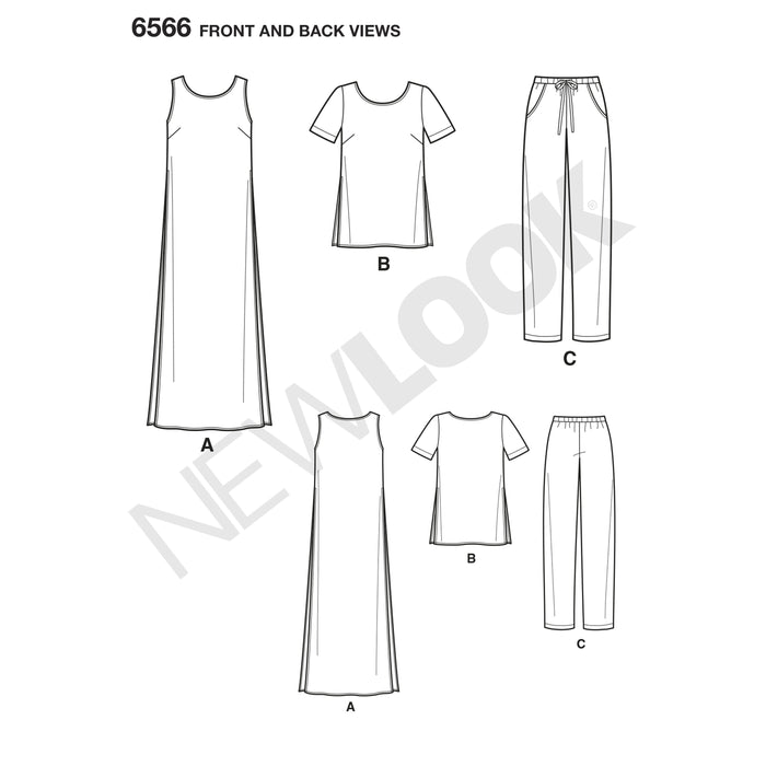 NL6566 Tunic, Top and Trousers Pattern from Jaycotts Sewing Supplies