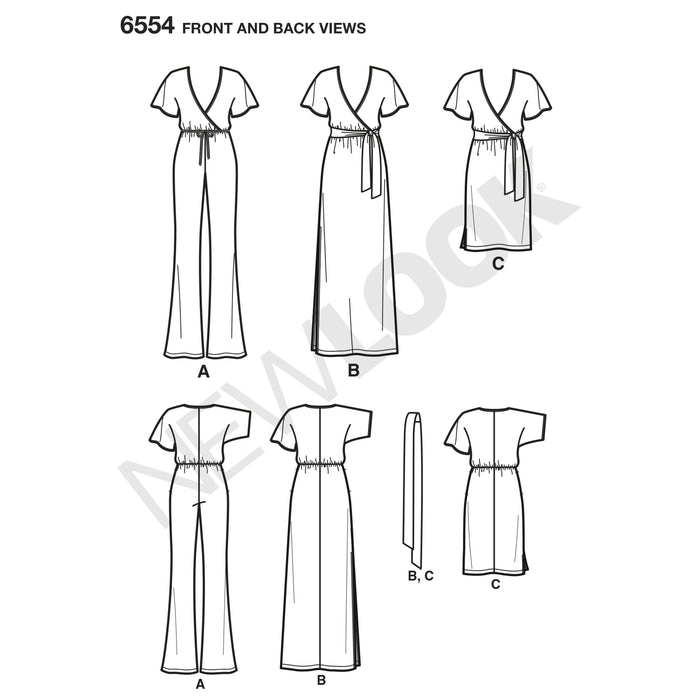 NL6554 Knit Jumpsuit and Dresses Pattern from Jaycotts Sewing Supplies
