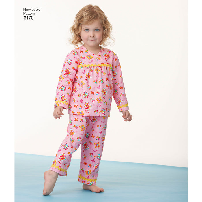 NL6170 Toddlers' and Child's Pyjamas pattern from Jaycotts Sewing Supplies
