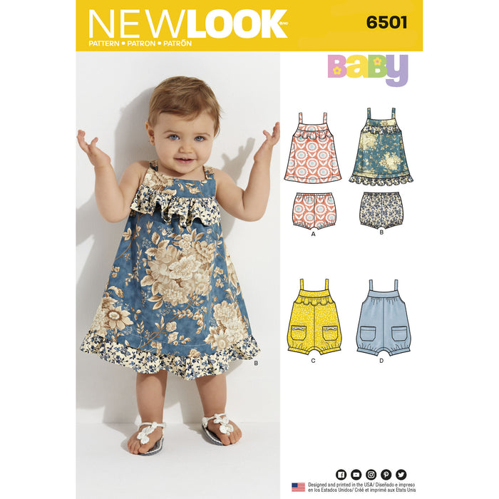 NL6501 Babies' Dress and Romper from Jaycotts Sewing Supplies