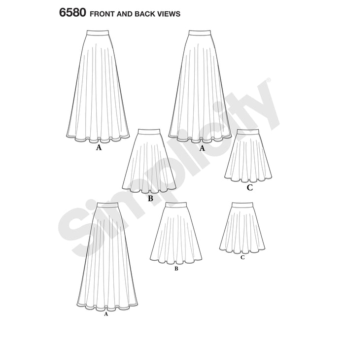 NL6580 Circle Skirt Evening Wear pattern from Jaycotts Sewing Supplies