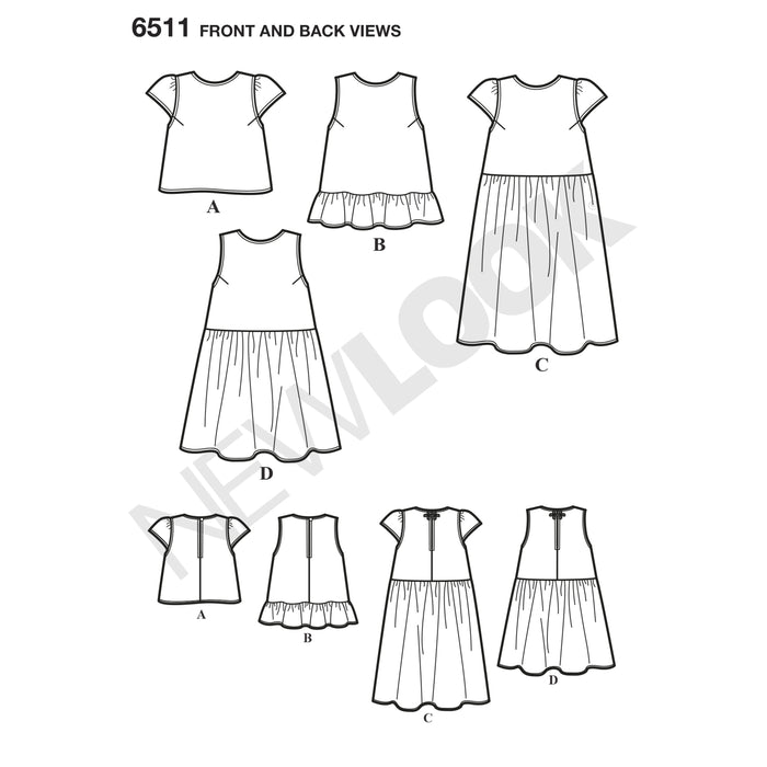 NL6511 Tops With Length and Sleeve Variations from Jaycotts Sewing Supplies