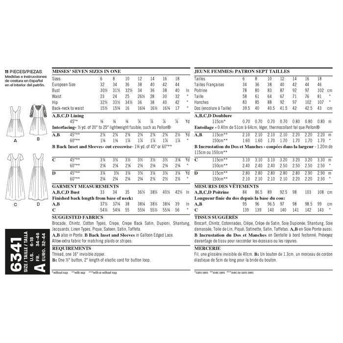 NL6341 Misses' Dress in Three Lengths from Jaycotts Sewing Supplies