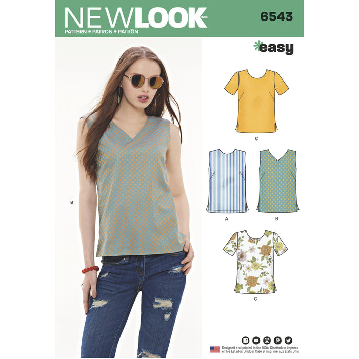 NL6543 Women's Sleeveless Tops | Easy Sew Pattern from Jaycotts Sewing Supplies