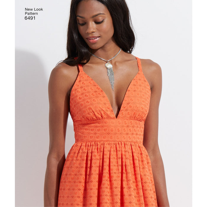 NL6491 Dresses in two Lengths with Bodice Variations from Jaycotts Sewing Supplies