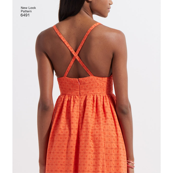 NL6491 Dresses in two Lengths with Bodice Variations from Jaycotts Sewing Supplies