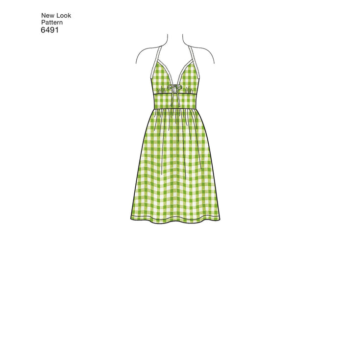 NL6491 Dresses in two Lengths with Bodice Variations from Jaycotts Sewing Supplies