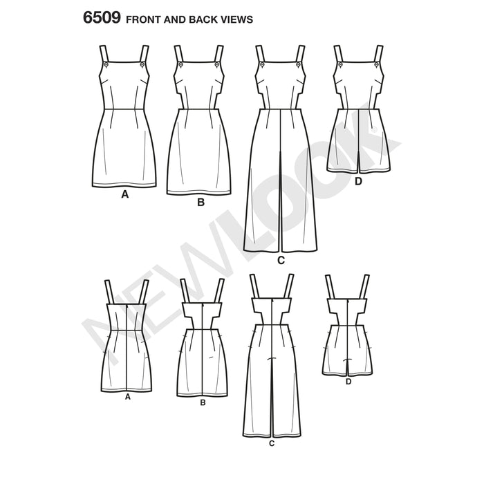 NL6509 Jumpsuit, Romper, and Dress with Variations from Jaycotts Sewing Supplies