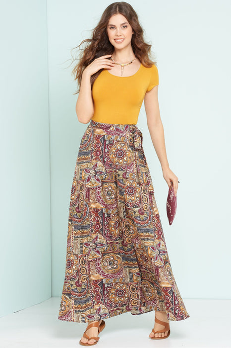 NL6456 Misses' Easy Wrap Skirts in Four Lengths from Jaycotts Sewing Supplies