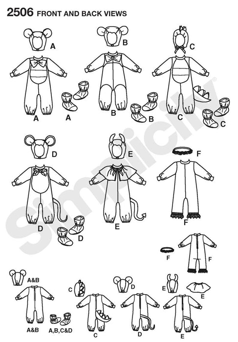 Simplicity Pattern 2506 Toddler Animal Costumes from Jaycotts Sewing Supplies