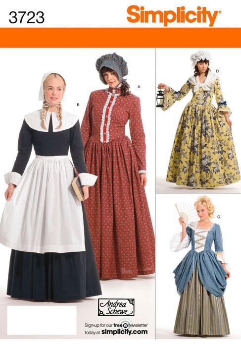 Simplicity 3723 18th/19th century long dresses pattern from Jaycotts Sewing Supplies