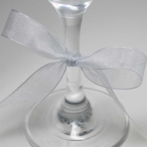 Berisfords Super Sheer Ribbon 25m - SILVER GREY from Jaycotts Sewing Supplies