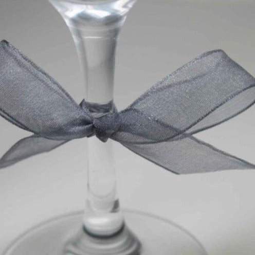 Berisfords Super Sheer Ribbon 25m - SMOKE GREY from Jaycotts Sewing Supplies