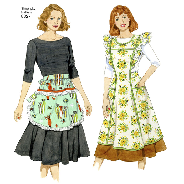 Simplicity Pattern 8827 missesâ€™ aprons from Jaycotts Sewing Supplies