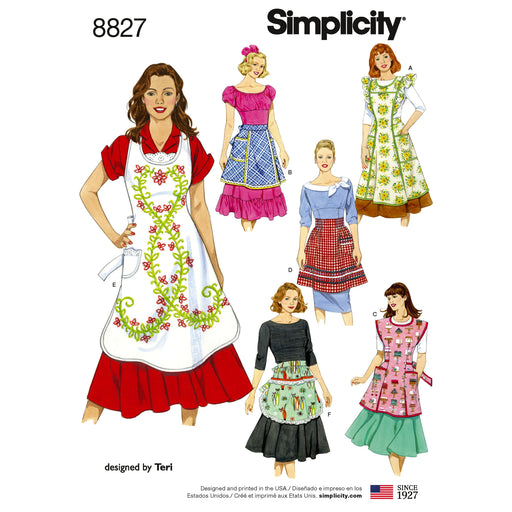 Simplicity Pattern 8827 missesâ€™ aprons from Jaycotts Sewing Supplies