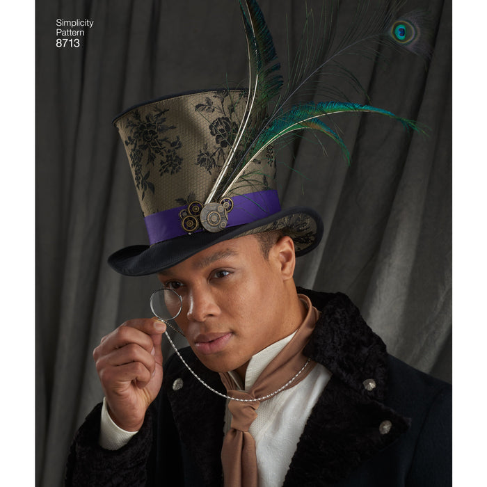 Simplicity Pattern 8713 Men's Artivestry hats from Jaycotts Sewing Supplies