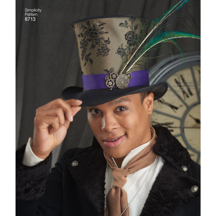 Simplicity Pattern 8713 Men's Artivestry hats from Jaycotts Sewing Supplies