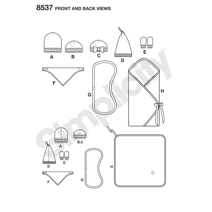 Simplicity Pattern 8537 baby accessories from Jaycotts Sewing Supplies