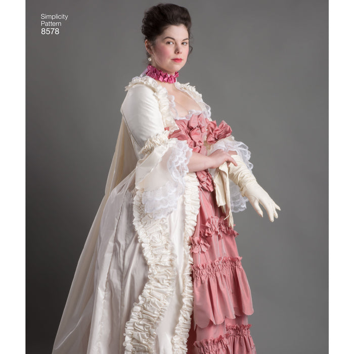 Simplicity Pattern 8578 18th century costume gown from Jaycotts Sewing Supplies