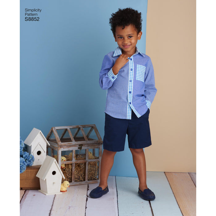 Simplicity Pattern 8852 Child's Dresses and Shirt Sewing Pattern from Jaycotts Sewing Supplies