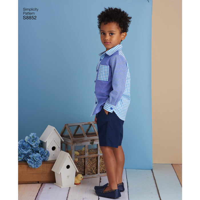Simplicity Pattern 8852 Child's Dresses and Shirt Sewing Pattern from Jaycotts Sewing Supplies
