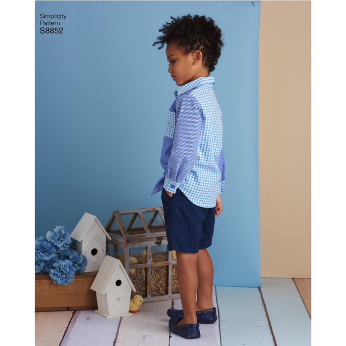 Simplicity Pattern 8852 Child's Dresses and Shirt Sewing Pattern from Jaycotts Sewing Supplies