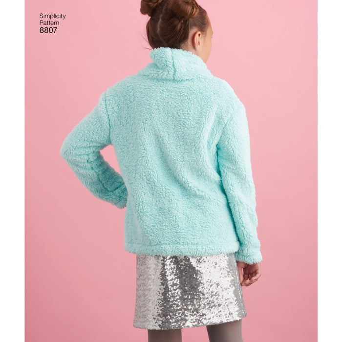 Simplicity Pattern 8807  vest, leggings, mini skirt and sweate from Jaycotts Sewing Supplies