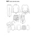 Simplicity Pattern 8807  vest, leggings, mini skirt and sweate from Jaycotts Sewing Supplies