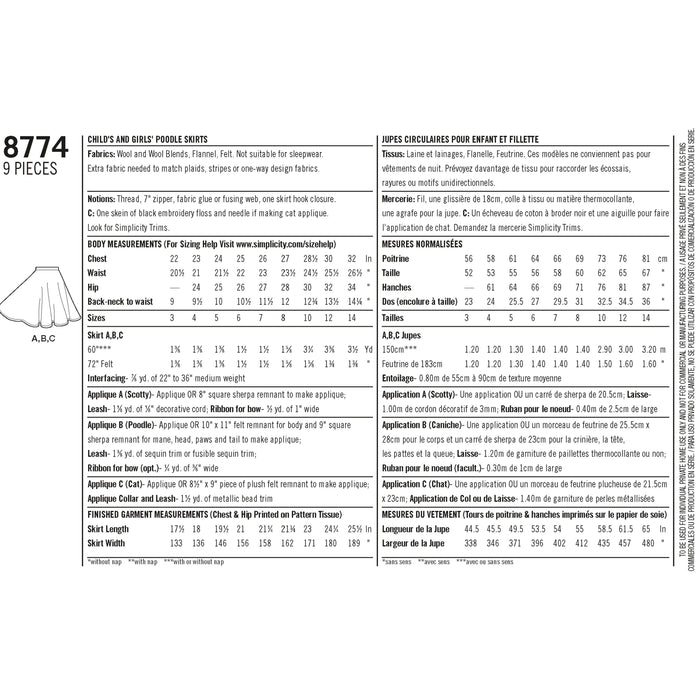 Simplicity Pattern 8774 Girls' Jive Costumes from Jaycotts Sewing Supplies