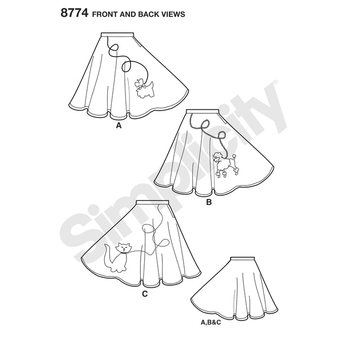 Simplicity Pattern 8774 Girls' Jive Costumes from Jaycotts Sewing Supplies