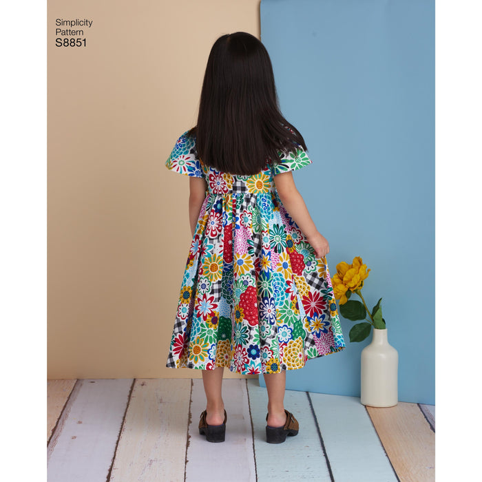 Simplicity Pattern 8851 Child's Dresses Sewing Pattern from Jaycotts Sewing Supplies