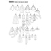 Simplicity 8865 11-1/2inch fashion doll clothes sewing pattern from Jaycotts Sewing Supplies