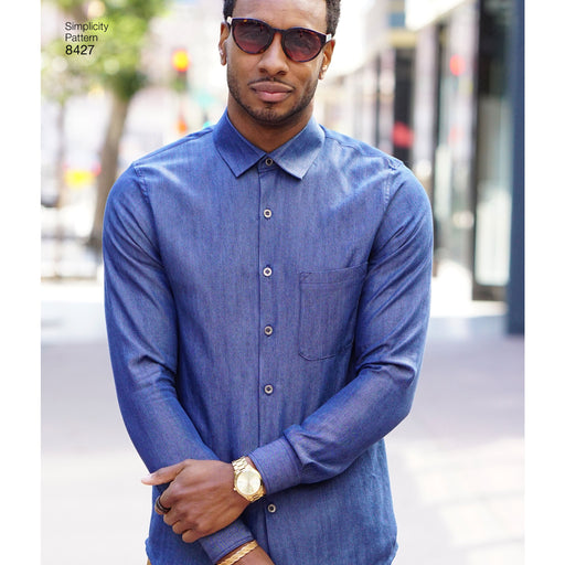 Simplicity Pattern 8427 Men's shirt pattern from Jaycotts Sewing Supplies