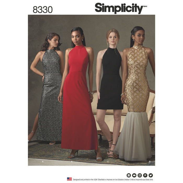 Simplicity Pattern 8330 misses dress with skirt and back variations from Jaycotts Sewing Supplies