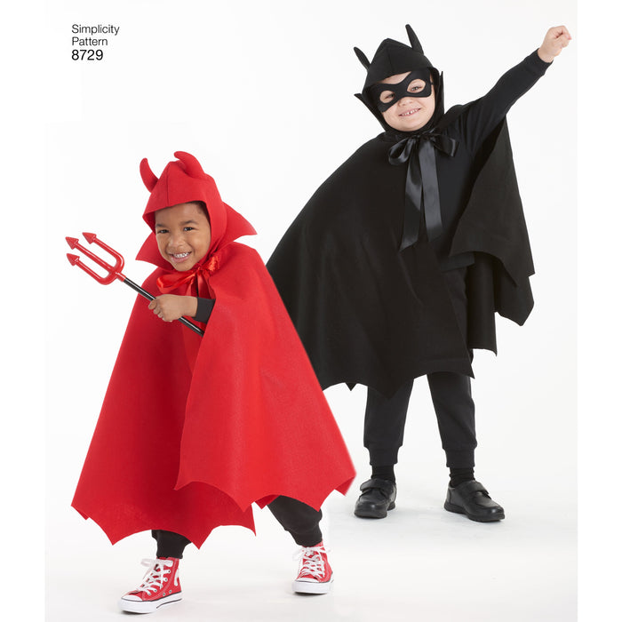 Simplicity Pattern 8729 Halloween Cape Costumes from Jaycotts Sewing Supplies