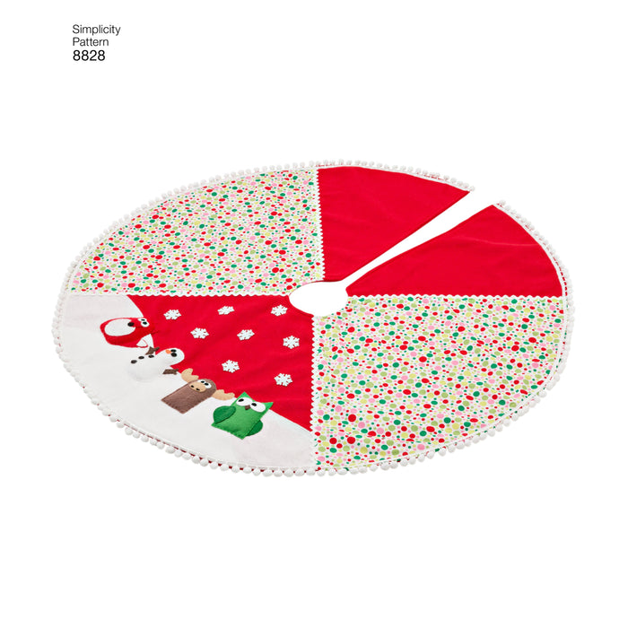Simplicity Pattern 8828 ornaments, stockings, tree skirt and wall hangers. from Jaycotts Sewing Supplies