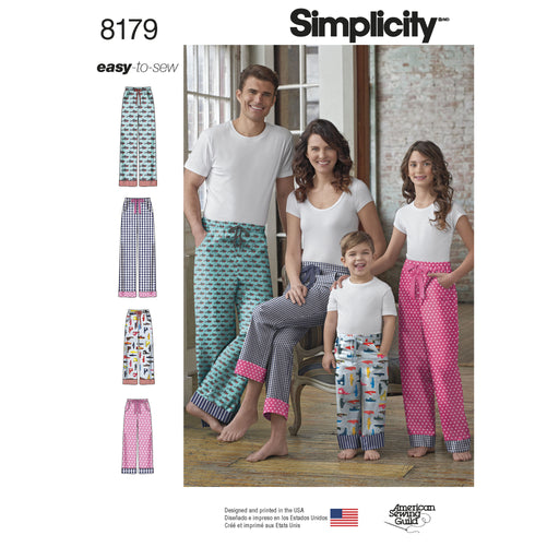 Simplicity Pattern 8179 Trouser for the whole family from Jaycotts Sewing Supplies