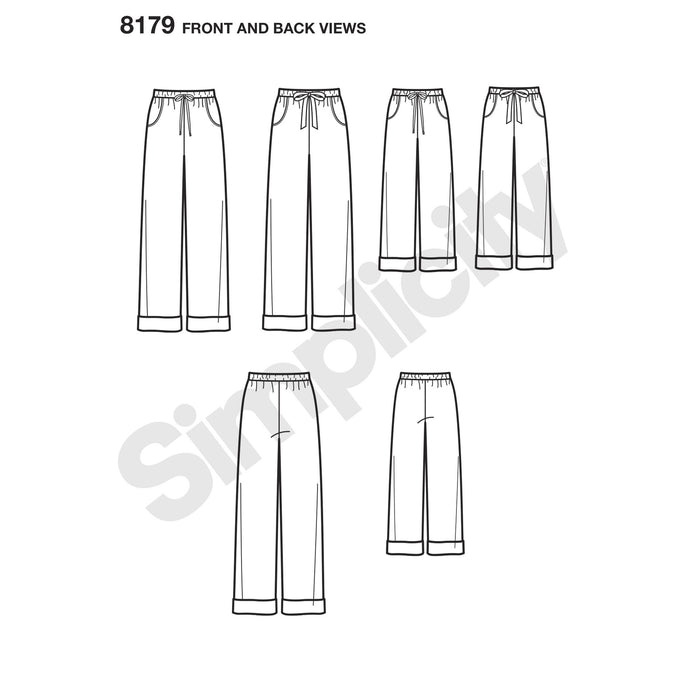 Simplicity Pattern 8179 Trouser for the whole family from Jaycotts Sewing Supplies