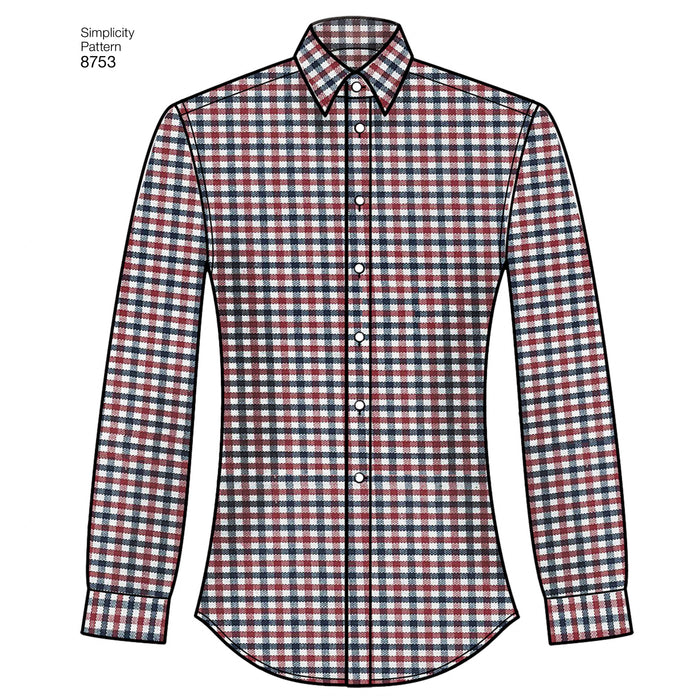 Simplicity 8753 Men's Shirt Pattern from Jaycotts Sewing Supplies