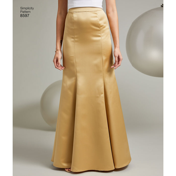 Simplicity Pattern 8597 womens special occasion skirts from Jaycotts Sewing Supplies