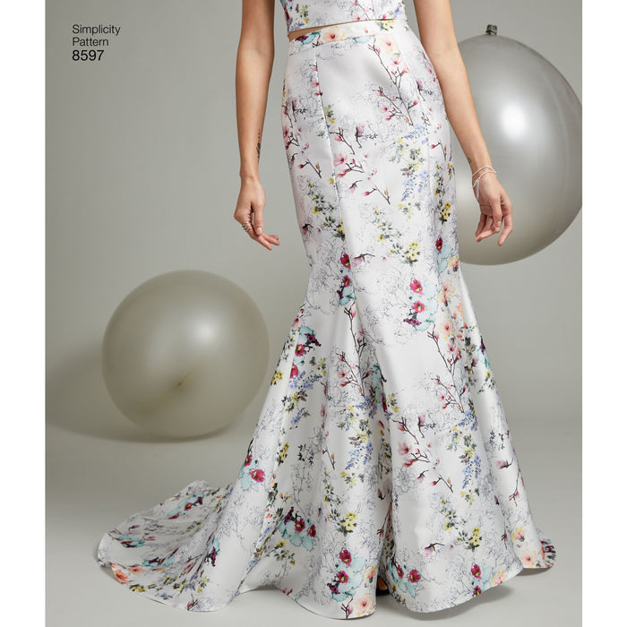 Simplicity Pattern 8597 womens special occasion skirts from Jaycotts Sewing Supplies