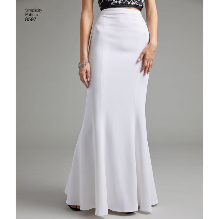 Simplicity Pattern 8597 womens special occasion skirts from Jaycotts Sewing Supplies