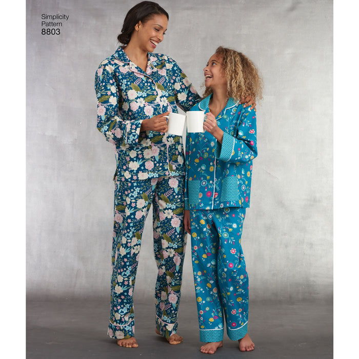 Simplicity Pattern 8803 classic pyjama set from Jaycotts Sewing Supplies