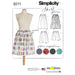 Simplicity Pattern 8211 Misses' Dirndl Skirts in Three Lengths from Jaycotts Sewing Supplies