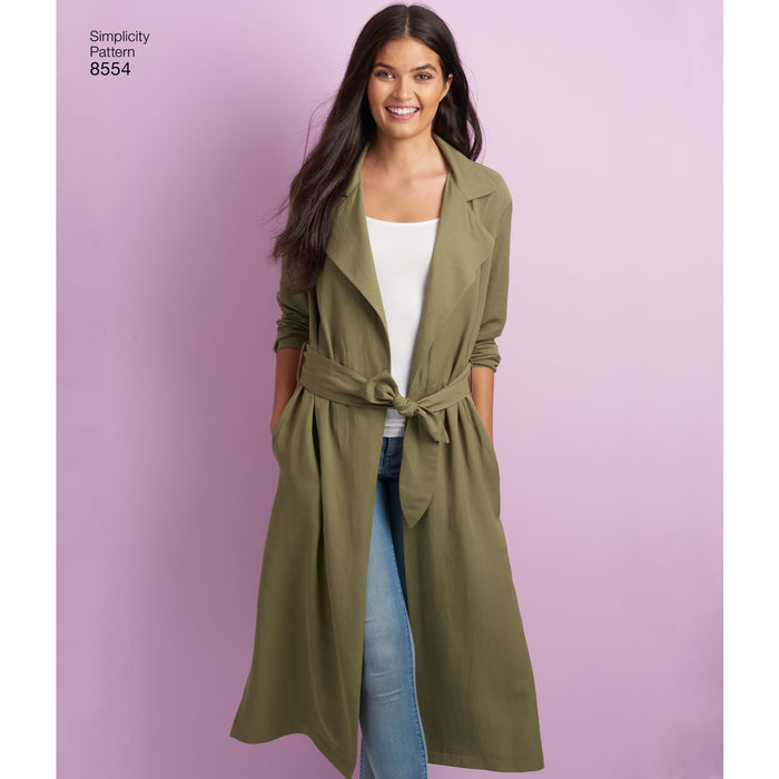Simplicity Pattern 8554 womens petite coats and jackets from Jaycotts Sewing Supplies