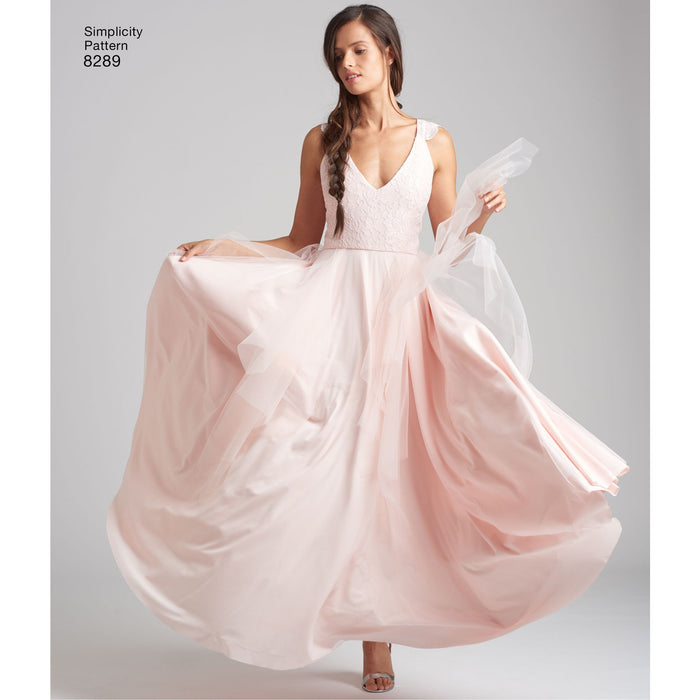 Simplicity Pattern 8289 misses special occasion dresses from Jaycotts Sewing Supplies
